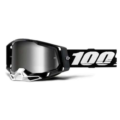 Masque 100% RACECRAFT 2 Black Mirror Silver Lens