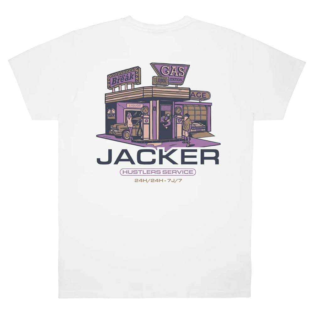 T-shirt Hustler Service White - JACKER