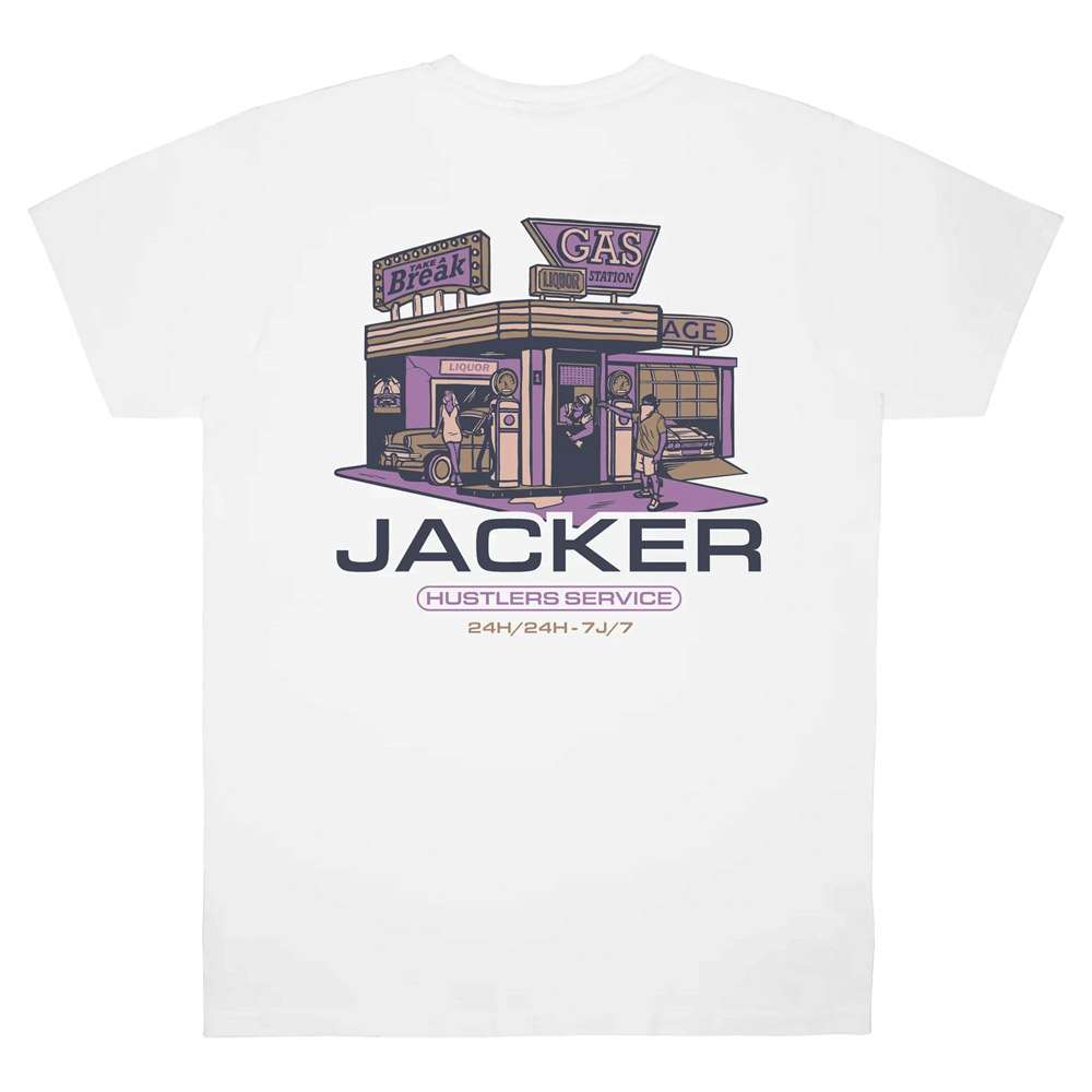 T-shirt Hustler Service White - JACKER 