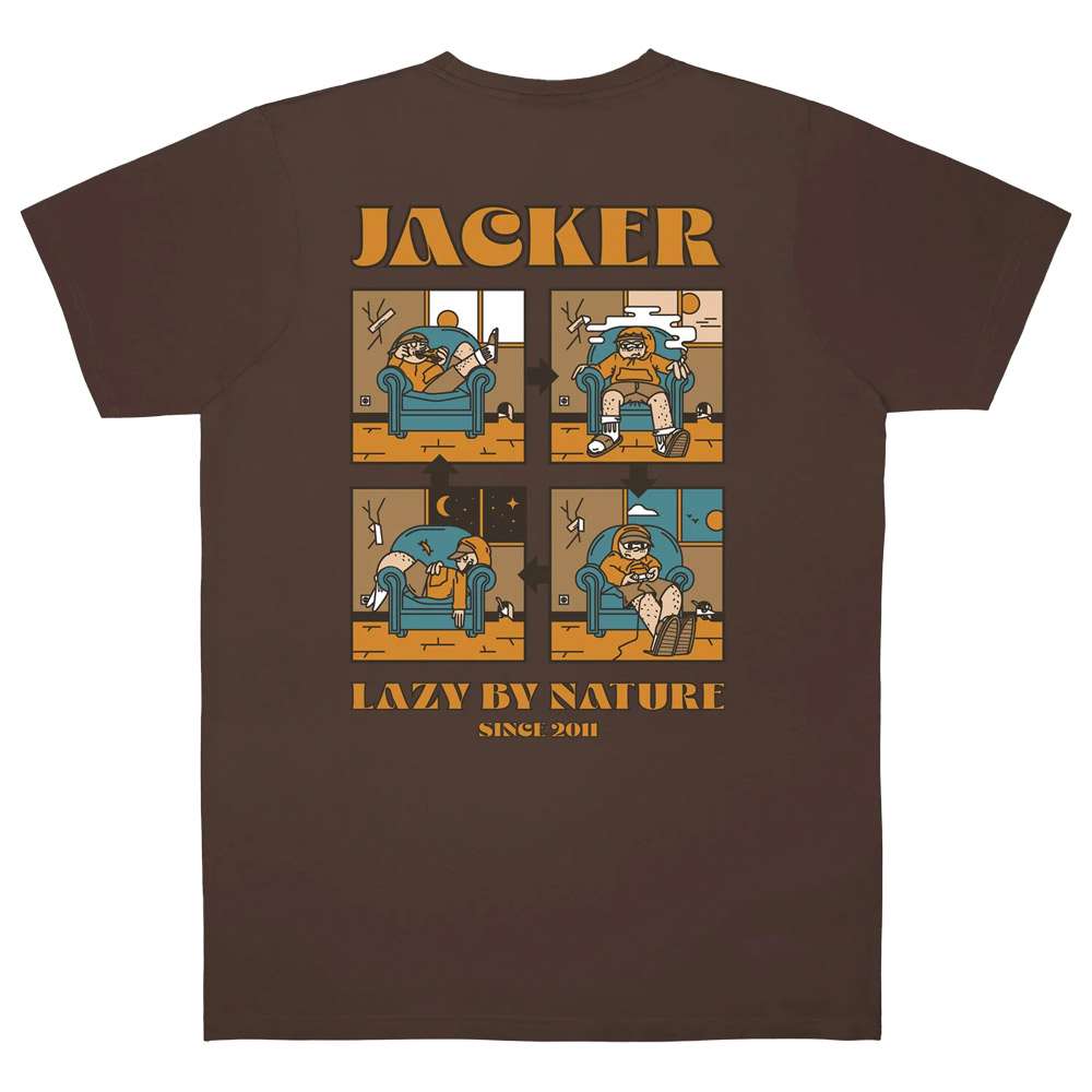 T-shirt LAZY Brown - JACKER 