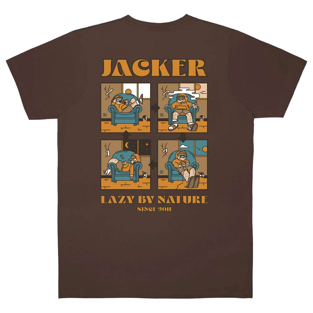 T-shirt LAZY Brown - JACKER