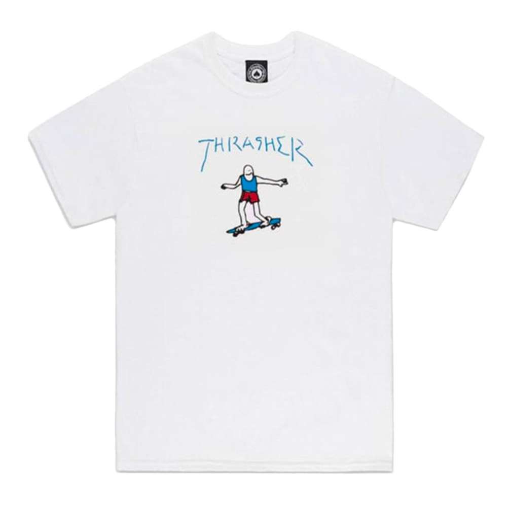 T-shirt GONZO LOGO White - THRASHER