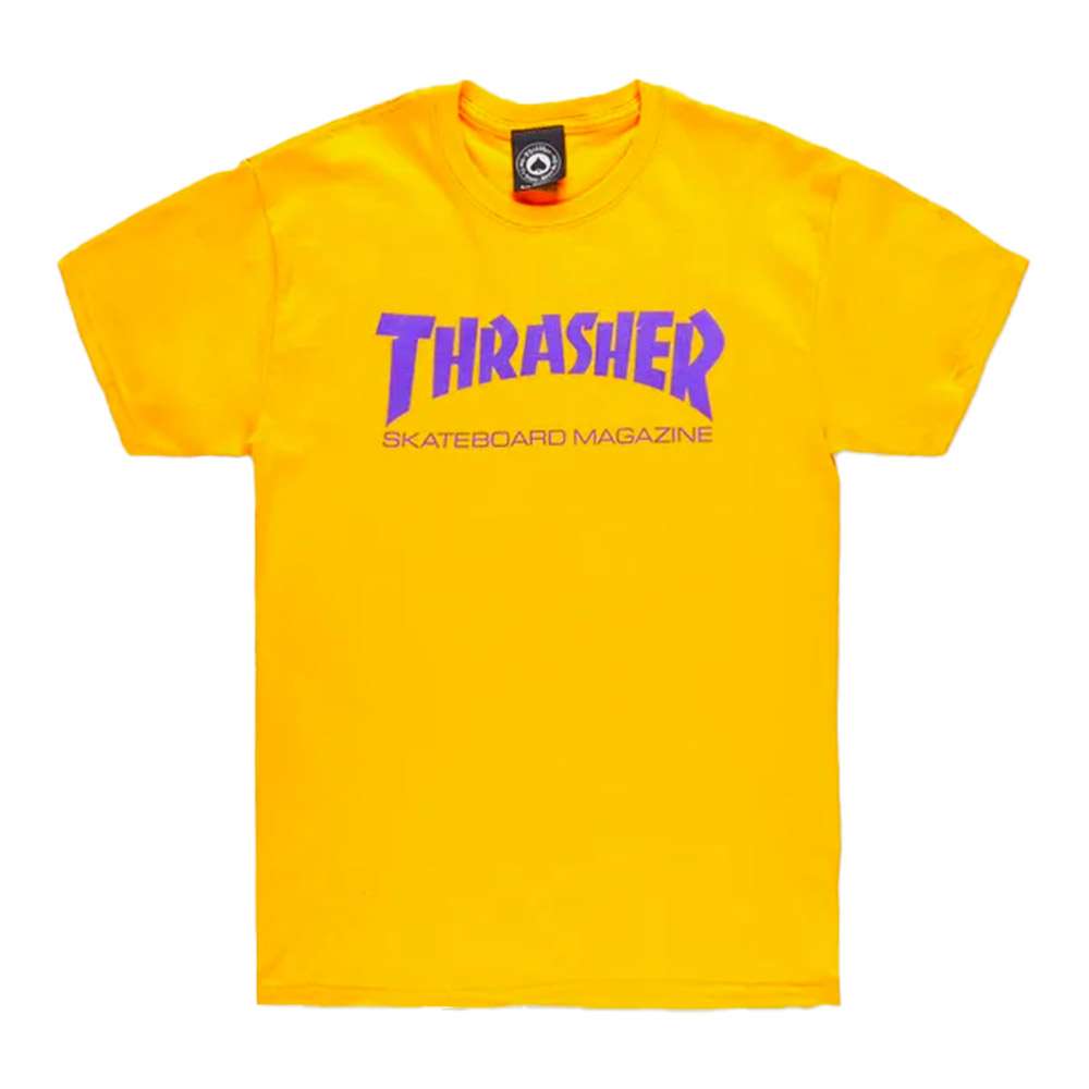 T-shirt SKATE MAG GOLD PURPLE- THRASHER  