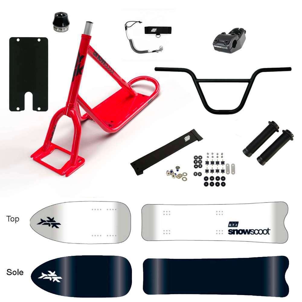 SNOWSCOOT JYKK ONE D GT1 PURE WHITE SAS - ROUGE BRILLANT