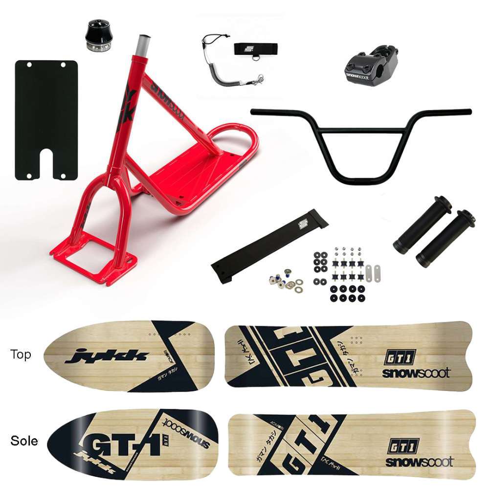 SNOWSCOOT JYKK ONE D GT1 WOODEN SAS - ROUGE BRILLANT