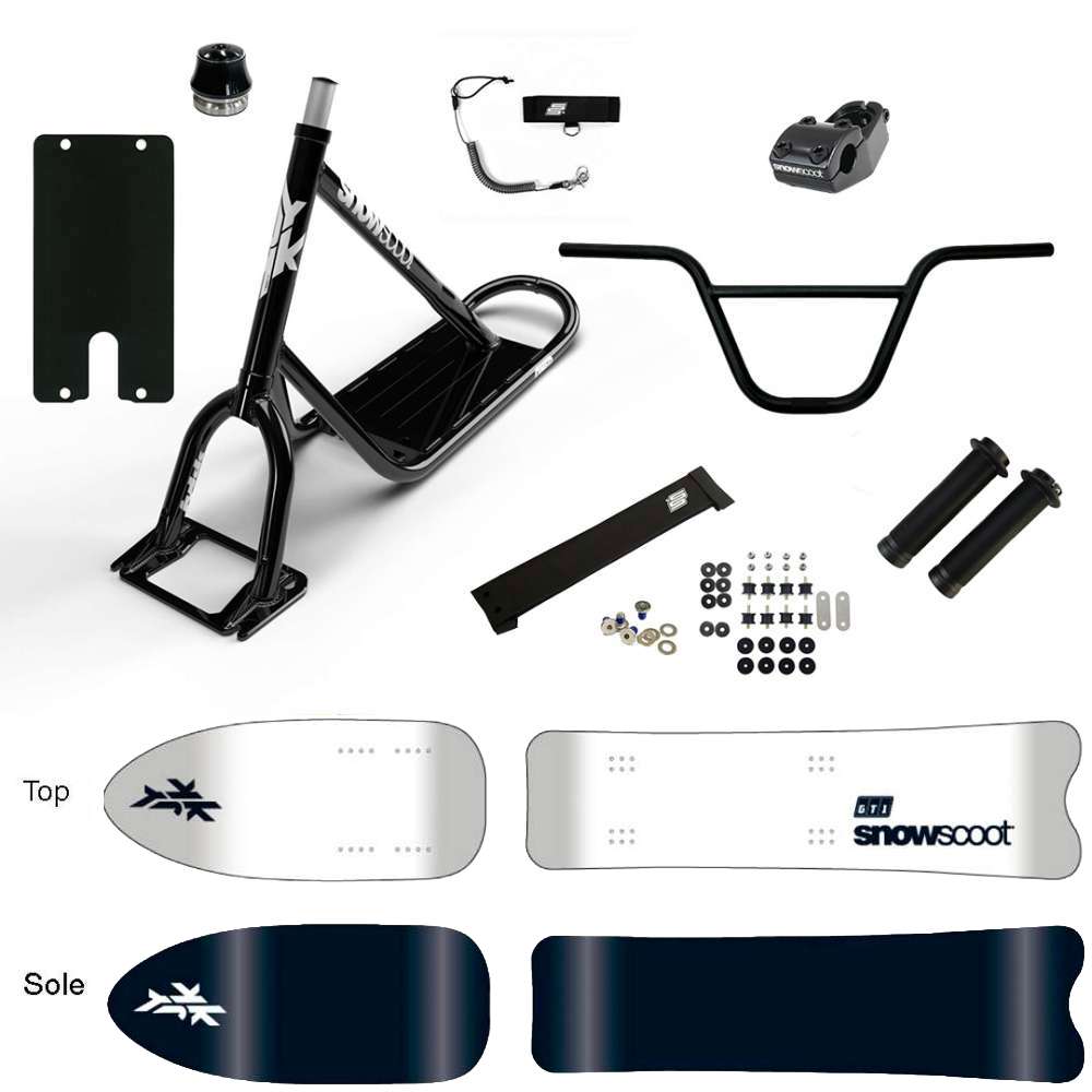 SNOWSCOOT JYKK ONE D GT1 PURE WHITE SAS - NOIR BRILLANT