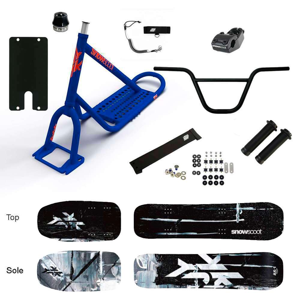 SNOWSCOOT JYKK 70L AK1 DARK FACE SAS - BLEU MAT