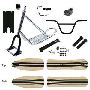 SNOWSCOOT JYKK 70 SAS ULTRA POLISH/BLACK - P-1 WOODEN - Hard Flex