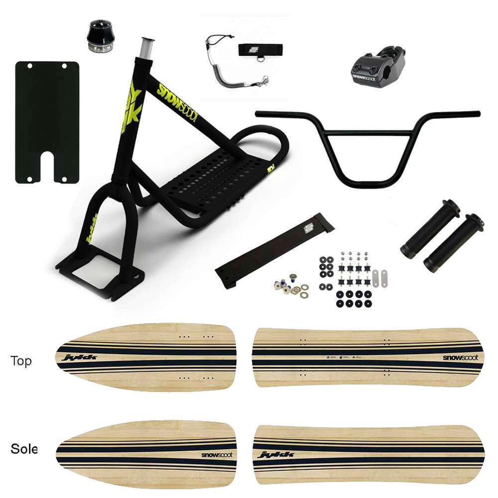 SNOWSCOOT JYKK 70L P-1 WOODEN SAS - NOIR MAT Hard Flex