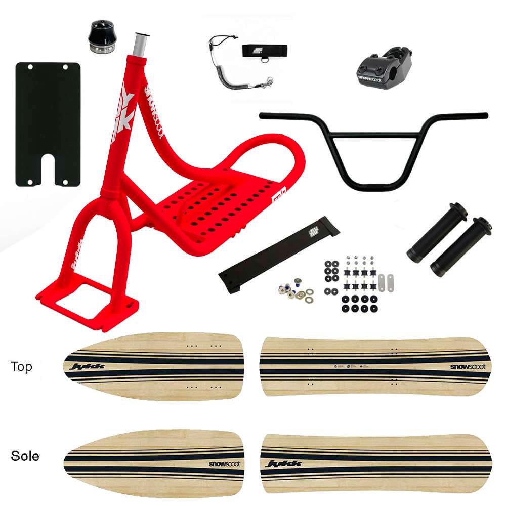 SNOWSCOOT JYKK G70 P1 WOODEN SAS - ROUGE MAT Hard Flex