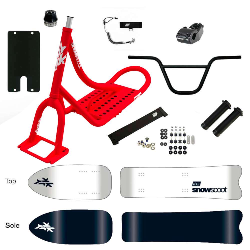 SNOWSCOOT JYKK G70 GT-1 PURE WHITE SAS - ROUGE MAT
