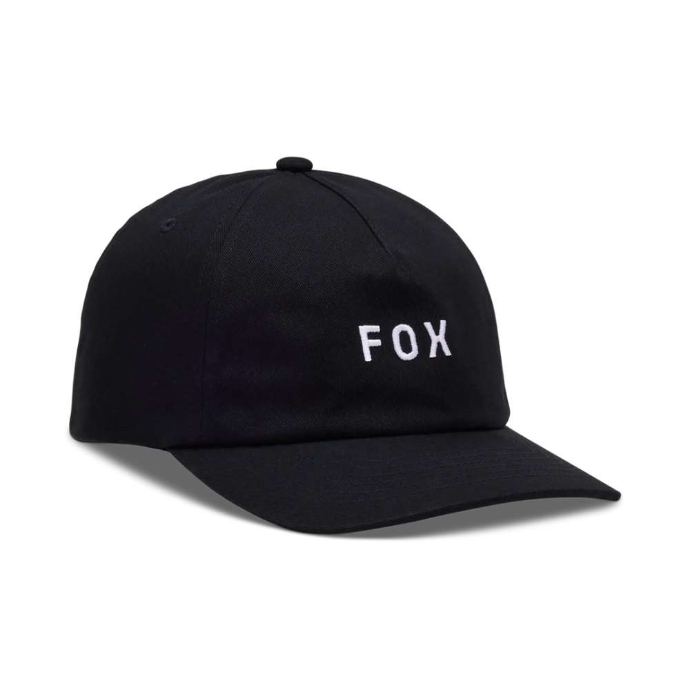 Casquette Fox Wordmark Adjustable noire et blanche